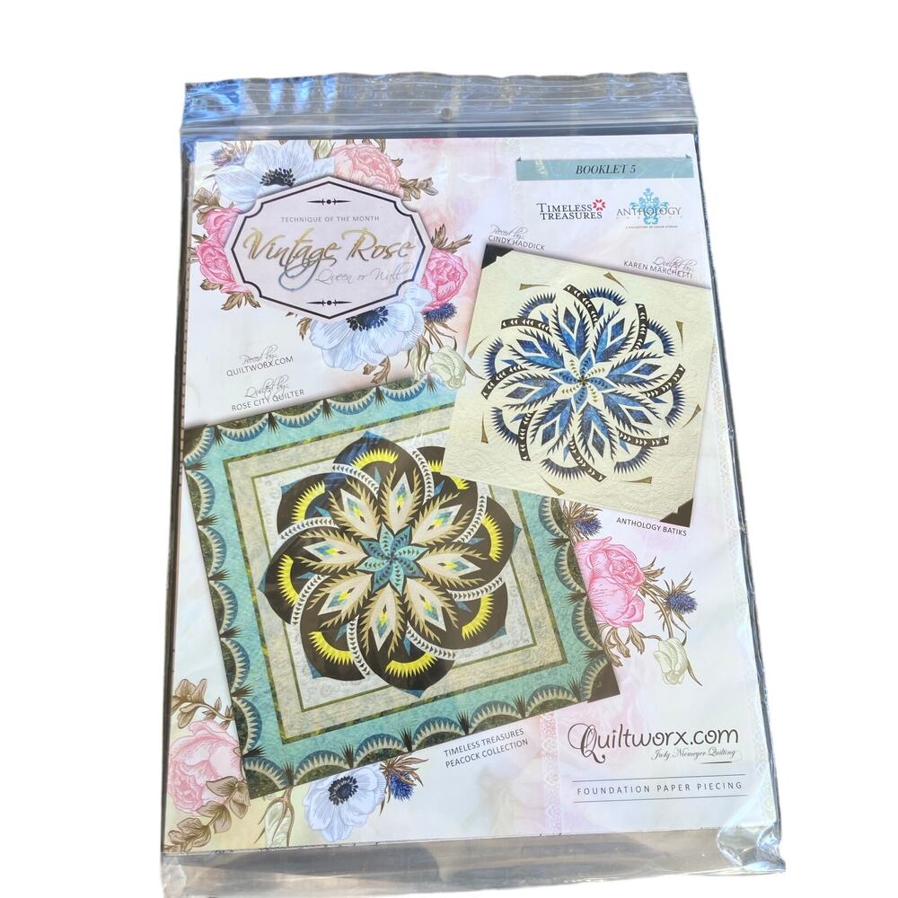 Quiltworx Vintage‎ Rose Technique of the Month Booklet 5 Group D Pattern